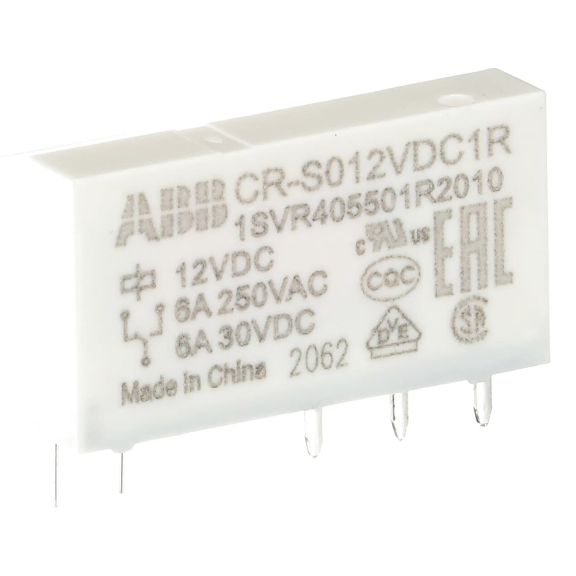 ABB 1SVR405501R2010, CR-S012VDC1R, Slim Röleler için Yedek Röle, 6 Amper, 12 Volt DC, 1 K/A Kontaklı