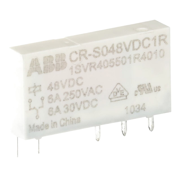 ABB 1SVR405501R4010, CR-S048VDC1R, Slim Röleler için Yedek Röle, 6 Amper, 48 Volt DC, 1 K/A Kontaklı