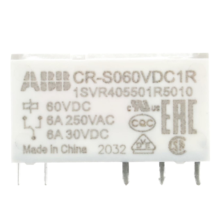 ABB 1SVR405501R5010, CR-S060VDC1R, Slim Röleler için Yedek Röle, 6 Amper, 60 Volt DC, 1 K/A Kontaklı