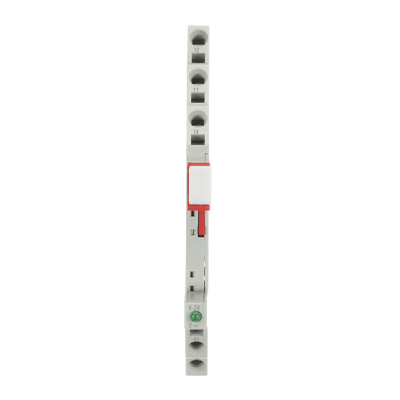 ABB 1SVR405521R1200, CR-S006/024VDC1SZ, Slim Röleler için Yedek Soket, 6-24 Volt DC, 1 K/A Kontaklı, LED’li,  Yay Bağlantılı