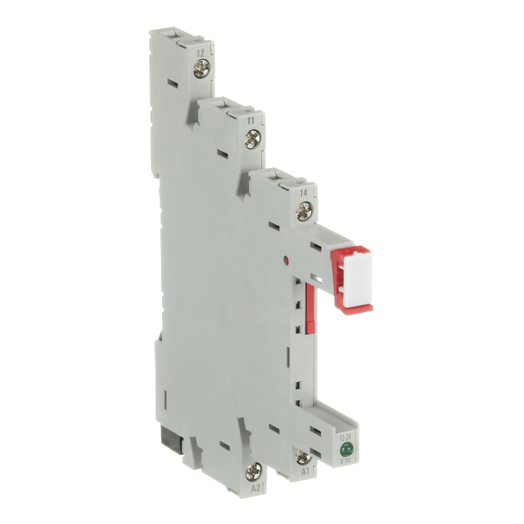 ABB 1SVR405521R3100, CR-S012/024VADC1SS, Slim Röleler için Yedek Soket, 12-24 Volt DC, 1 K/A Kontaklı, LED’li