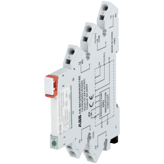 ABB 1SVR405521R3200, CR-S012/024VADC1SZ, Slim Röleler için Yedek Soket, 12-24 Volt DC, 1 K/A Kontaklı, LED’li, Yay Bağlantılı