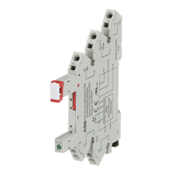 ABB 1SVR405521R6200, CR-S110/125VADC1SZ, Slim Röleler için Yedek Soket, 110-125 Volt DC, 1 K/A Kontaklı, LED’li, Yay Bağlantılı