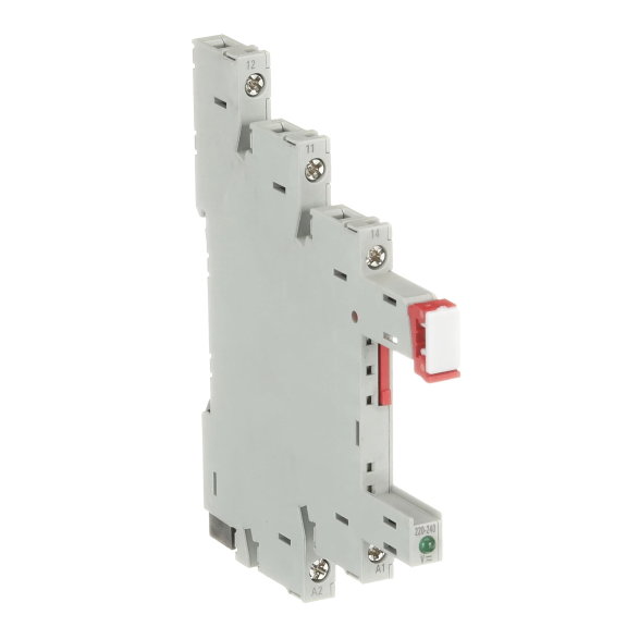 ABB 1SVR405521R7100, CR-S220/240VADC1SS, Slim Röleler için Yedek Soket, 220-240 Volt DC, 1 K/A Kontaklı, LED’li