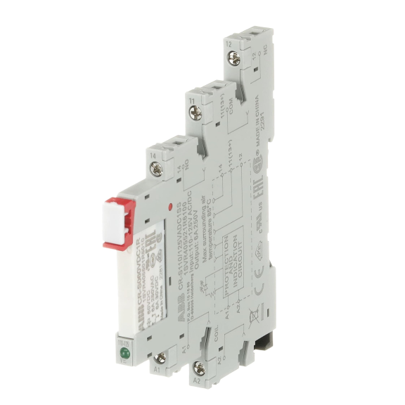 ABB 1SVR405541R6110, CR-S110VADC1CRS, 6 Amper, 110 Volt AC/DC, 1 K/A Kontaklı, Slim Röle, LED’li, Koruma Devreli