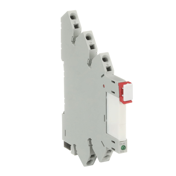 ABB 1SVR405541R7210, CR-S230VADC1CRZ, 6 Amper, 230 Volt AC/DC, 1 K/A Kontaklı, Slim Röle, LED’li, Koruma Devreli, Yay Bağlantılı