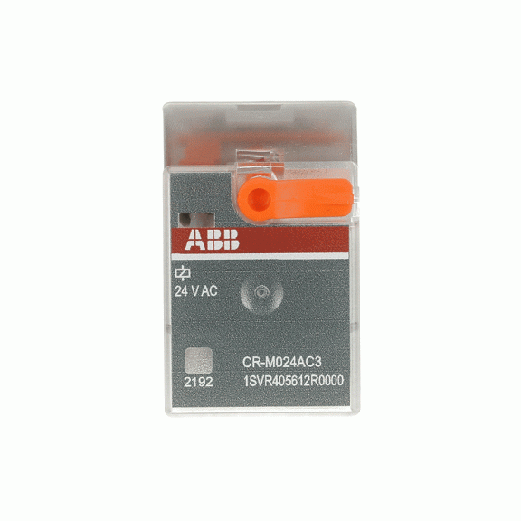 ABB 1SVR405612R0000, CR-M024AC3, 10 Amper, 24 Volt AC, 3 K/A Kontaklı, 11 Pinli, Soketli Röle, Test Butonlu