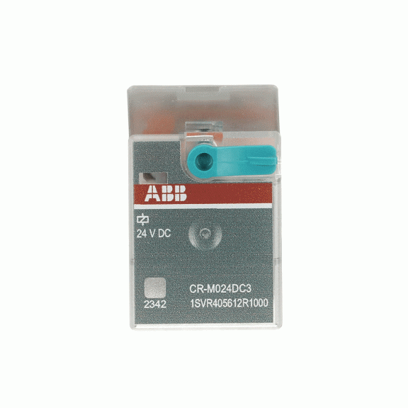 ABB 1SVR405612R1000, CR-M024DC3, 10 Amper, 24 Volt DC, 3 K/A Kontaklı, 11 Pinli, Soketli Röle, Test Butonlu