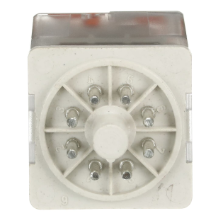 ABB 1SVR405621R0000, CR-U024AC2, 10 Amper, 24 Volt AC, 2 K/A Kontaklı, 8 Silindirik Pinli, Soketli Röle, Test Butonlu