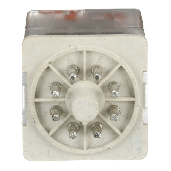 ABB 1SVR405621R3000, CR-U230AC2, 10 Amper, 230 Volt AC, 2 K/A Kontaklı, 8 Silindirik Pinli, Soketli Röle, Test Butonlu