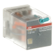ABB 1SVR405621R6000, CR-U048DC2, 10 Amper, 48 Volt DC, 2 K/A Kontaklı, 8 Silindirik Pinli, Soketli Röle, Test Butonlu