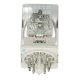 ABB 1SVR405622R0000, CR-U024AC3, 10 Amper, 24 Volt AC, 3 K/A Kontaklı, 11 Silindirik Pinli, Soketli Röle, Test Butonlu