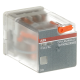 ABB 1SVR405622R0000, CR-U024AC3, 10 Amper, 24 Volt AC, 3 K/A Kontaklı, 11 Silindirik Pinli, Soketli Röle, Test Butonlu