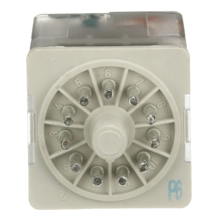 ABB 1SVR405622R1000, CR-U024DC3, 10 Amper, 24 Volt DC, 3 K/A Kontaklı, 11 Silindirik Pinli, Soketli Röle, Test Butonlu