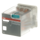 ABB 1SVR405622R1000, CR-U024DC3, 10 Amper, 24 Volt DC, 3 K/A Kontaklı, 11 Silindirik Pinli, Soketli Röle, Test Butonlu