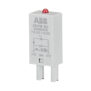ABB 1SVR405655R0100, CR-P/M 92C, CR-P ve CR-M Soketli Röleler için Ledli Varistör Modülü, 110-230 Volt AC/DC