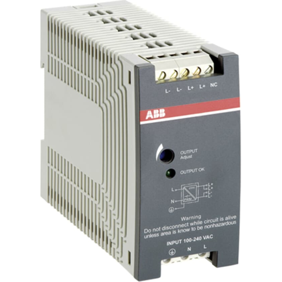 ABB 1SVR427031R0000, CP-E 24/1.25, 30 W, 1.25 Amper, 24 Volt DC, Ray Tipi Güç Kaynağı, Monofaze 100-240 Volt AC Giriş Gerilimi