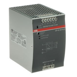 ABB 1SVR427035R0000, CP-E 24/10.0, 240 W, 10 Amper, 24 Volt DC, Ray Tipi Güç Kaynağı, Monofaze 100-240 Volt AC Giriş Gerilimi