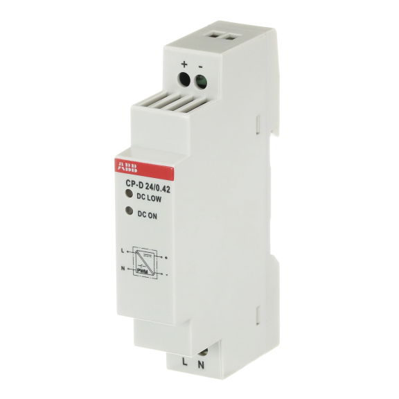 ABB 1SVR427041R0000, CP-D 24/0.42, 10 W, 0.42 Amper, 24 Volt DC, Ray Tipi Güç Kaynağı, Monofaze 100-240 Volt AC Giriş Gerilimi