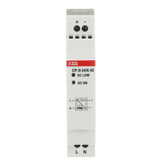 ABB 1SVR427041R0000, CP-D 24/0.42, 10 W, 0.42 Amper, 24 Volt DC, Ray Tipi Güç Kaynağı, Monofaze 100-240 Volt AC Giriş Gerilimi