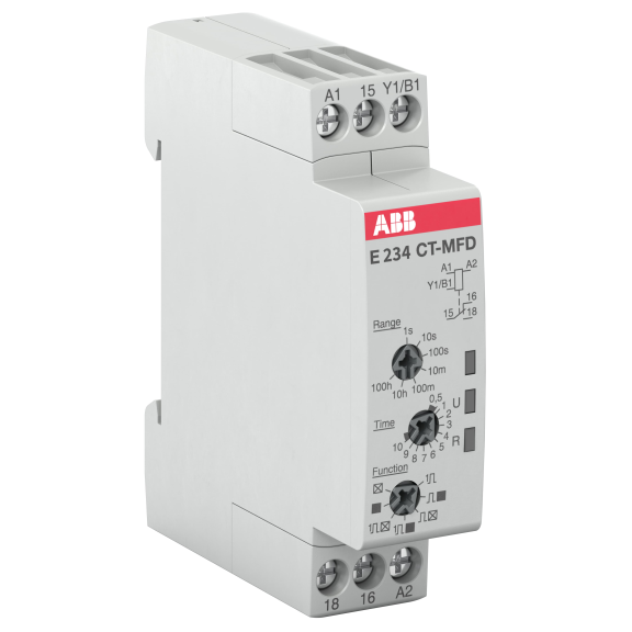 ABB 1SVR500020R0000, CT-MFD.12, Multifonksiyonel Zaman Rölesi, 0.05sn-100s, 1 K/A, 24-48 Volt DC/24-240 Volt AC
