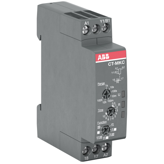 ABB 1SVR508010R1300, CT-MKC.31, Multifonksiyonel Zaman Rölesi, 0.05sn-100s, Solid State, 12-240 Volt AC/DC