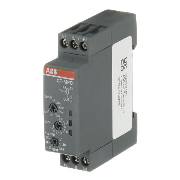 ABB 1SVR508020R0000, CT-MFC.12, Multifonksiyonel Zaman Rölesi, 0.05sn-100s, 1 K/A, 24-48 Volt DC/24-240 Volt AC
