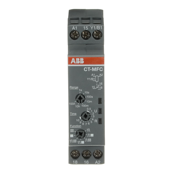 ABB 1SVR508020R0000, CT-MFC.12, Multifonksiyonel Zaman Rölesi, 0.05sn-100s, 1 K/A, 24-48 Volt DC/24-240 Volt AC