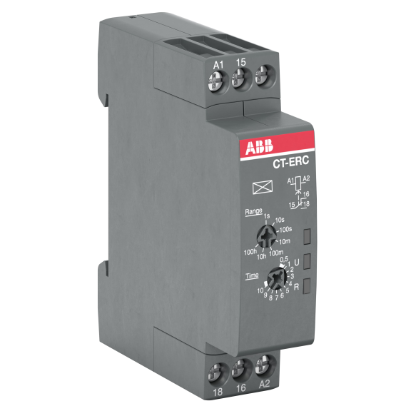 ABB 1SVR508100R0000, CT-ERC.12, Çekmede Gecikmeli Zaman Rölesi, 0.05sn-100s, 1 K/A, 24-48 Volt DC/24-240 Volt AC