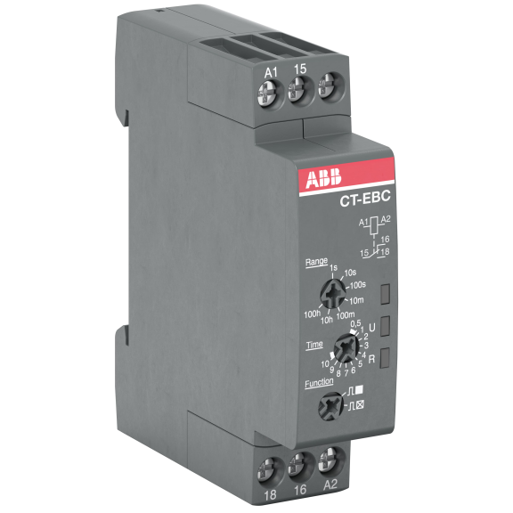 ABB 1SVR508150R0000, CT-EBC.12, Flaşör Zaman Rölesi, 0.05sn-100s, 1 K/A, 24-48 Volt DC/24-240 Volt AC