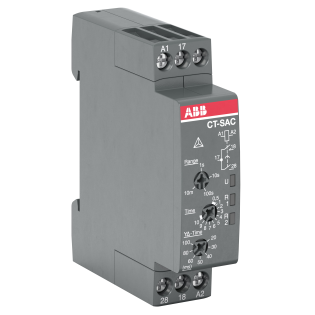 ABB 1SVR508210R0100, CT-SAC.22, Yıldız-Üçgen Zaman Rölesi, 0.05sn-10dk, 2 NA, 24-48 Volt DC/24-240 Volt AC, Ayarlanabilir Geçiş Süresi