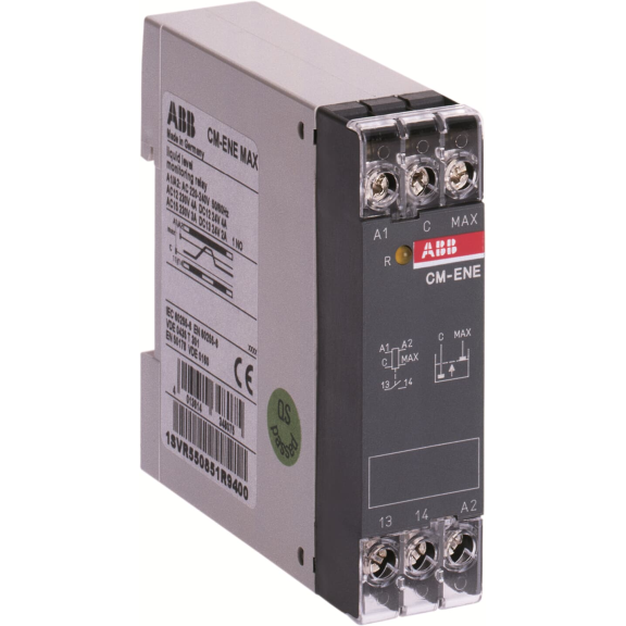 ABB 1SVR550855R9400, CM-ENE MAX, Maximum Sıvı Seviye Rölesi, 1 NA, 24 Volt AC