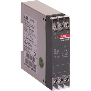 ABB 1SVR550871R9500, CM-PVE, Faz Koruma Rölesi, Faz Hatası ve Aşırı ve Düşük Gerilim Koruması, 1K/A