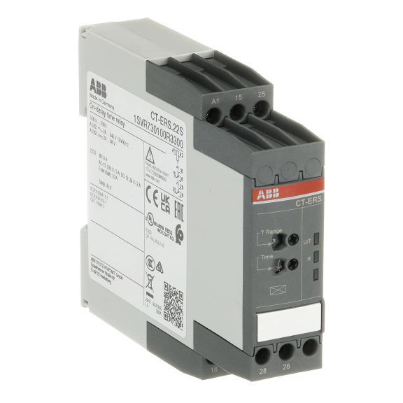 ABB 1SVR730100R3300, CT-ERS.22S, Çekmede Gecikmeli Zaman Rölesi, 0.05sn-300s, 2 K/A, 24-48 Volt DC/24-240 Volt AC