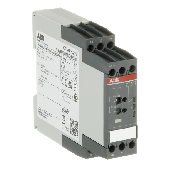 ABB 1SVR730180R3300, CT-APS.22S, Düşmede Gecikmeli Zaman Rölesi, 0.05sn-300s, 2 K/A, 24-48 Volt DC/24-240 Volt AC