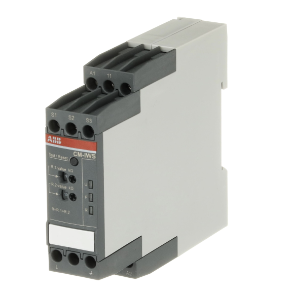 ABB 1SVR730670R0200, CM-IWS.2S, İzolasyon İzleme Rölesi, 1 K/A, 24-240 Volt AC/DC Besleme Gerilimi, 0-400 Volt AC/1-100kΩ