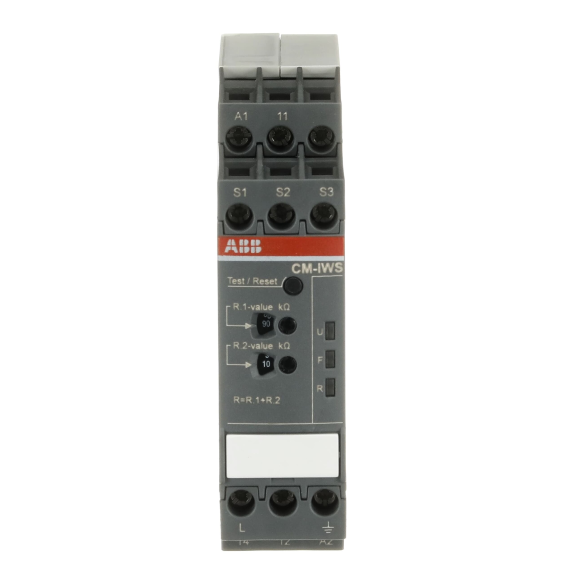 ABB 1SVR730670R0200, CM-IWS.2S, İzolasyon İzleme Rölesi, 1 K/A, 24-240 Volt AC/DC Besleme Gerilimi, 0-400 Volt AC/1-100kΩ