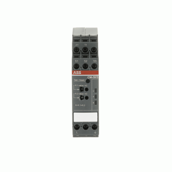 ABB 1SVR730670R0200, CM-IWS.2S, İzolasyon İzleme Rölesi, 1 K/A, 24-240 Volt AC/DC Besleme Gerilimi, 0-400 Volt AC/1-100kΩ