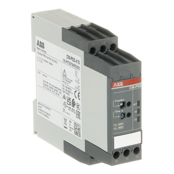 ABB 1SVR730784R3300, CM-PSS.41S, Faz Koruma Rölesi, Faz Hatası, Faz Sırası ve Aşırı-Düşük Gerilim Koruması, 2K/A