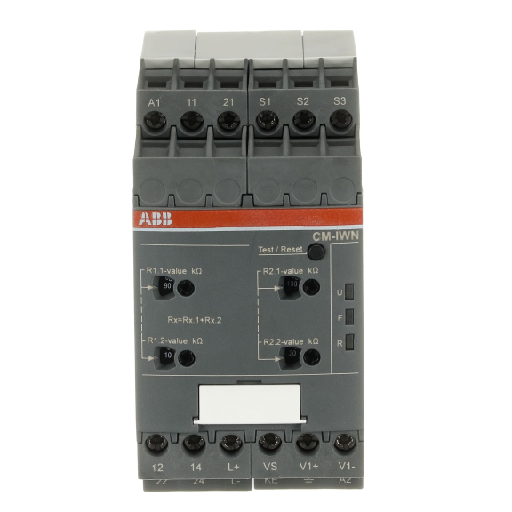 ABB 1SVR750660R0200, CM-IWN.1S, İzolasyon İzleme Rölesi, 1 K/A, 24-240 Volt AC/DC Besleme Gerilimi, 0-400 Volt AC/1-200kΩ