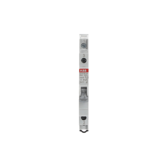 ABB 2CCA703026R0001, E214-25-101, Modüler DIN, 25 Amper, 1 Kutuplu, 1-0-2 Konumlu, Seçici Anahtar