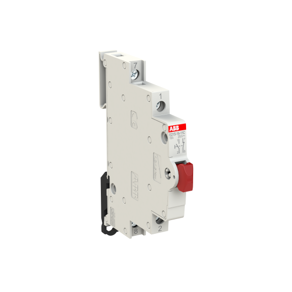 ABB 2CCA703151R0001, E215-16-11C, Modüler DIN, Kırmızı Butonlu, Ray Tipi Push Buton, 1NA+1NK