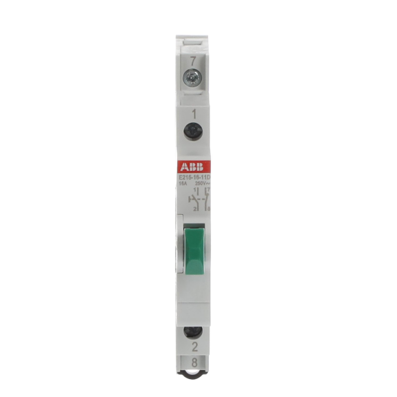 ABB 2CCA703152R0001, E215-16-11D, Modüler DIN, Yeşil Butonlu, Ray Tipi Push Buton, 1NA+1NK