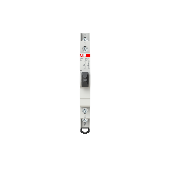 ABB 2CCA703154R0001, E215-16-11F, Modüler DIN, Siyah Butonlu, Ray Tipi Push Buton, 1NA+1NK