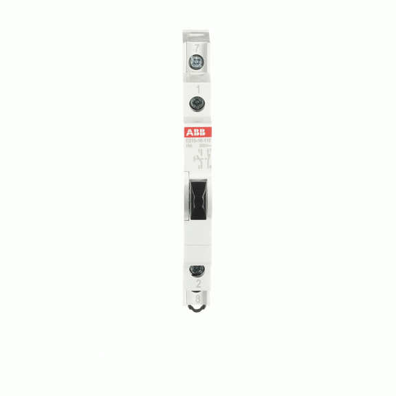 ABB 2CCA703154R0001, E215-16-11F, Modüler DIN, Siyah Butonlu, Ray Tipi Push Buton, 1NA+1NK