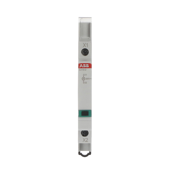 ABB 2CCA703402R0001, E219-D, Modüler DIN, Yeşil Ledli, Ray Tipi Sinyal Lambası, 115-250 Volt AC