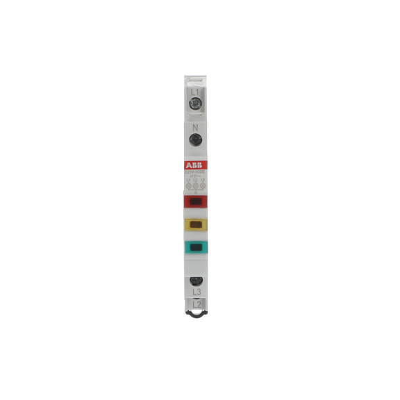 ABB 2CCA703902R0001, E219-3CDE, Modüler DIN, Kırmızı-Sarı-Yeşil Ledli, Ray Tipi Sinyal Lambası, 230-415 Volt AC