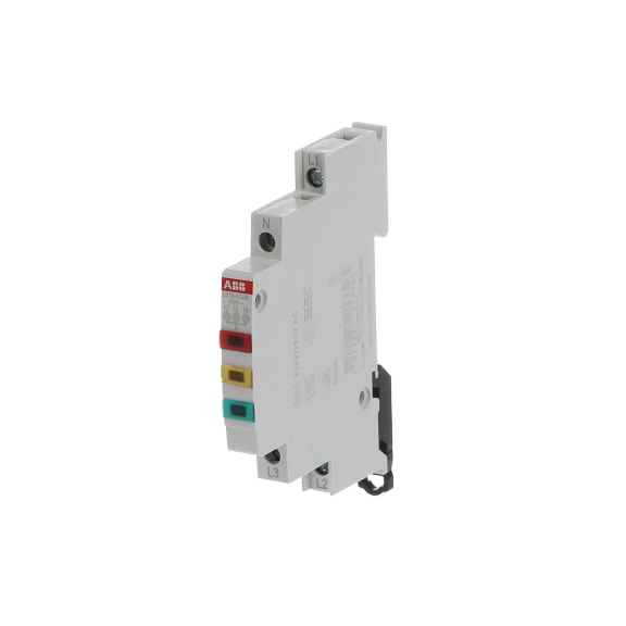 ABB 2CCA703902R0001, E219-3CDE, Modüler DIN, Kırmızı-Sarı-Yeşil Ledli, Ray Tipi Sinyal Lambası, 230-415 Volt AC