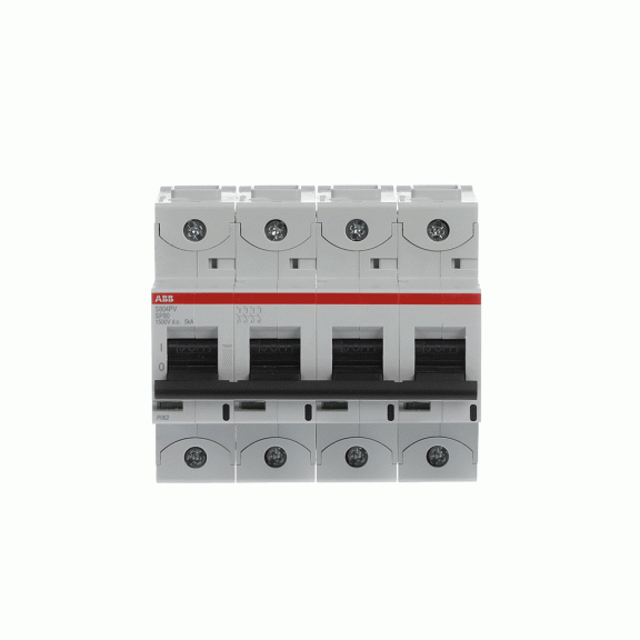 ABB 2CCF019631R0001, S804PV-SP80, Fotovoltaik, 80 Amper, 4 Kutuplu, SP Tipi, Otomatik Sigorta, 5 kA, 4x80SP