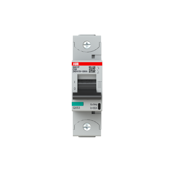 ABB 2CCG001226R0001, S801P-C80, System Pro M, 80 Amper, 1 Kutuplu, C Tipi, Otomatik Sigorta, 25 kA, 1x80C